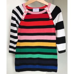 Hanna Andersson • 90 • Multi Color Striped Sweater Dress Toddler 3